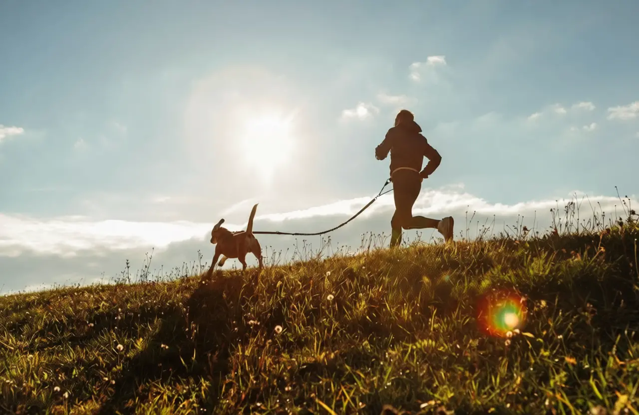 Faire du sport avec son chien en canicross dans la nature