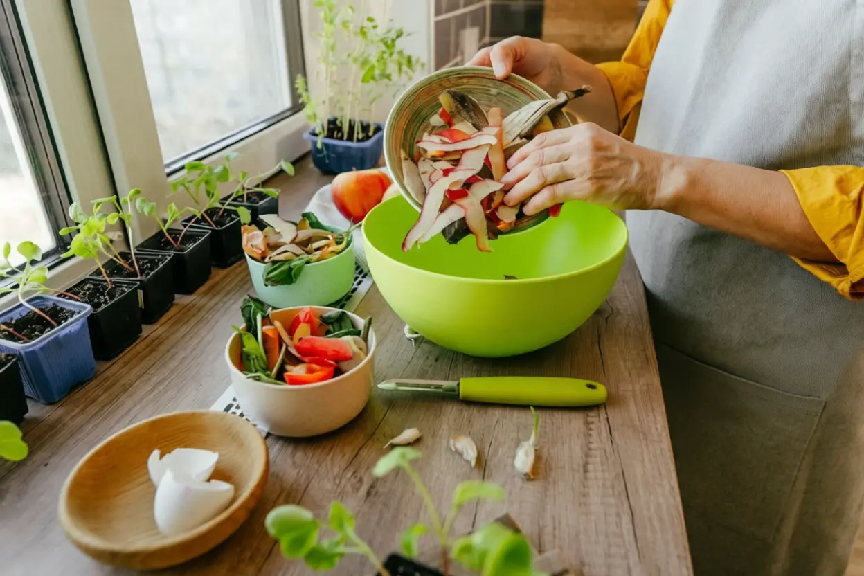 Fanes de légumes, de radis et navets fraîches prêtes à cuisiner pour éviter le gaspillage alimentaire