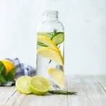 Verre d'eau tiède au citron frais posé sur une table, rituel matinal pour soutenir le foie naturellement