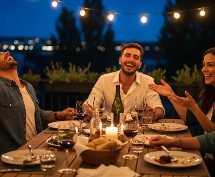 Personne en vêtements clairs profitant d'une soirée d'été en terrasse sans moustiques grâce à des méthodes naturelles pour repousser les moustiques