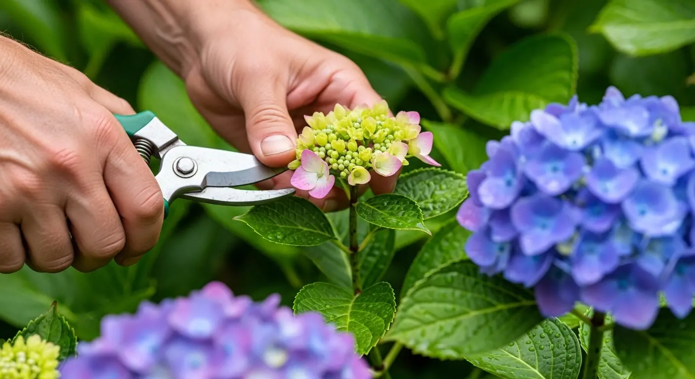taille des hortensias sur vieux bois après fanaison des fleurs