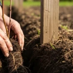 Planter un framboisier en automne, racines nues, tranchée compost